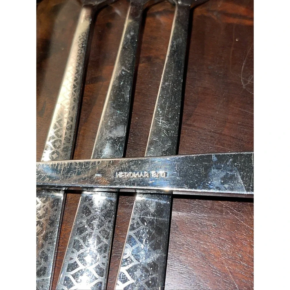 Herdmar Portugal 18/10 Stainless Etched‎ Flatware  Settings 48 Pieces